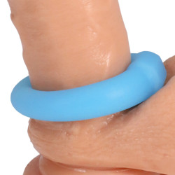 RockSolid by Doc Johnson Cockring Phosphorescent The Mega Ring 23 mm Bleu